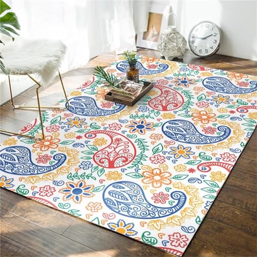 Tapis ados floral pastoral 70x120cm lavable en machine pour habiller un couloir ou un bureau