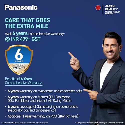 Image of Panasonic 1.4 Ton 3 Star Inverter Split AC (Powerful Mode, Copper Condenser, 7in1 Convertible, 2-Way, PM 0.1 Filter, CS /CU-SU17AKY3T, White)