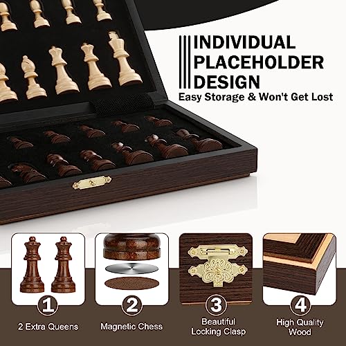 Peradix Chess Set, Ebony + Pine Wooden Color - Image 3