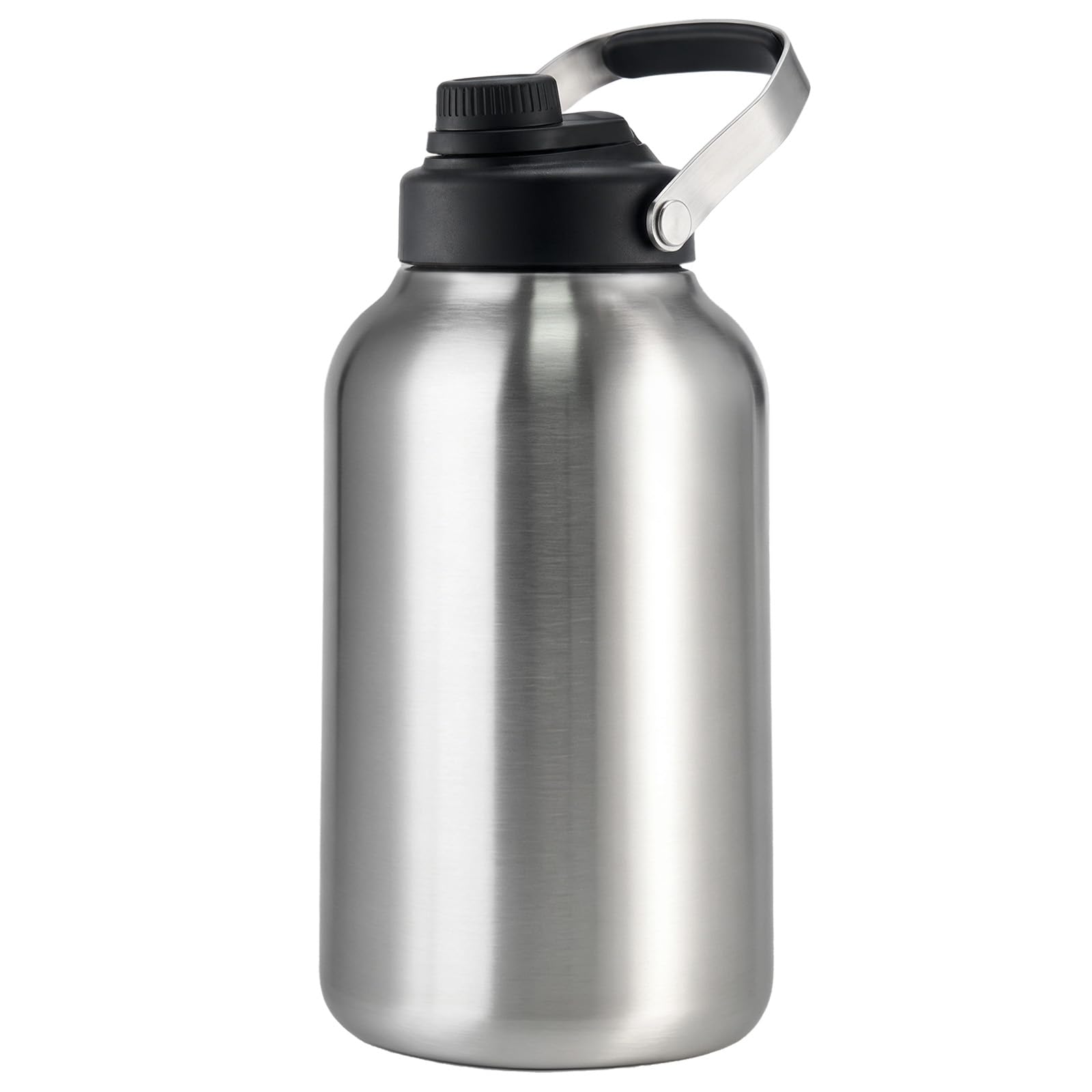 Kerilyn Borraccia termica con bocca larga, in acciaio inox da 3,6 litri, per bevande calde e fredde, grande bottiglia d'acqua con manico, grande brocca d'acqua per sport, viaggi