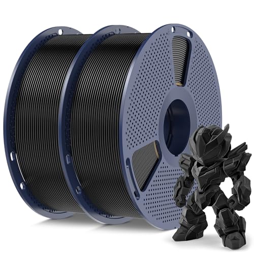 Image of SUNLU High Speed PLA Filament 1.75mm, Meta Black+Black 2KG | ±0.02mm accuracy, tough impact resistant, neat wound no tangles, fits FDM printers, PLA Meta 1.75mm, Black+Black 2x1KG spool