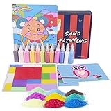dibujos arena pez globo [Diseño del producto] Es una caja de pintura de arena semiacabada. Hay hasta 24 colores diferentes de arena y 50 tarjetas de pintura de arena con diferentes patrones en cada juego, que los niños pueden usar durante mucho tiempo. Contiene 20 hojas de pintura de arena grande (27,5*20,5 cm) y 30 hojas de pintura de arena pequeña (20*15cm). El grosor del papel para pintar con arena es moderado. El color de la arena es exquisito, colorido y brillante.