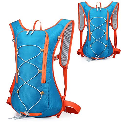 DZOZO Sac à dos de cyclisme, sac à dos d'hydratation, sac à dos de cyclisme, sac à dos de course, sac à dos d'hydratation, sac à dos en nylon, bleu Cover