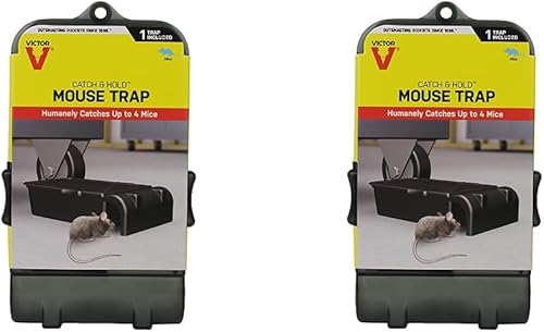 Victor M333 - Trampa para ratones de captura múltiple para exteriores e interiores (paquete de 2)