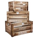GELD ZURÜCK GARANTIE: Alle verkauften Aufbewahrungsboxen Sets aus Holz beinhalten eine 100% Geld-Zurück Garantie, falls Sie mit Ihrem Kauf nicht zufrieden sein sollten. Zögern Sie bitte nicht, uns zu kontaktieren und wir werden Ihnen Ihr Geld zurückerstatten. So einfach ist es!