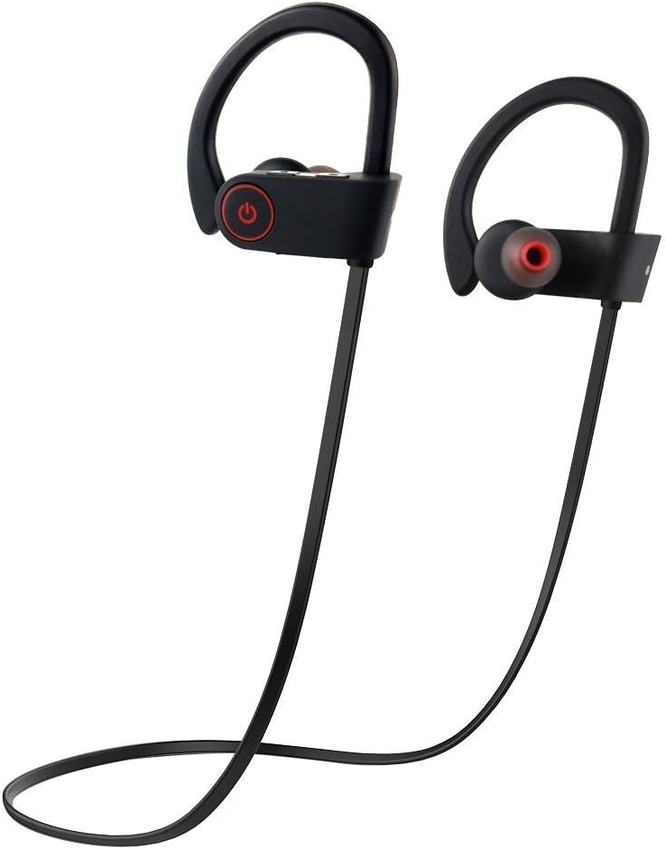 Bluetooth Headphones - iMujin Black LegalBeats Q6 Wireless HD Stereo Power Sound Beats Headsets โ ABS Matte Skin, Sweatproof w/Noise Cancelling, Secure Fit in Ear Earbuds Ergonomic Workout Earphones