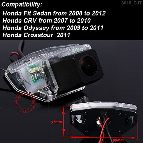 Image of Waterproof Backup Camera Color Car Rear View Camera 170 Degree Viewing Angle License Plate with Night Vision for Honda Jazz CRV Accord Pilot Civic EK