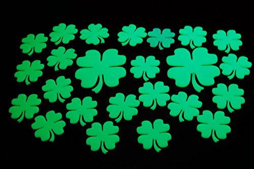 DIRECTGLOW LLC 24 Piece Glow in The Dark Four Leaf Clovers DIRECTGLOW LLC 24 Piece Glow in The Dark Four Leaf Clovers
