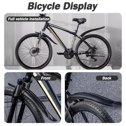 VODHXA Fahrrad Schutzblech Set für Cube Reaction Hybrid 2021, Einstellbar Vorne Hinten Mudguard Schutz für 24-29 Zoll MTB Rennrad, Spritzwasser Schmutz, Schnelle Demontage,A