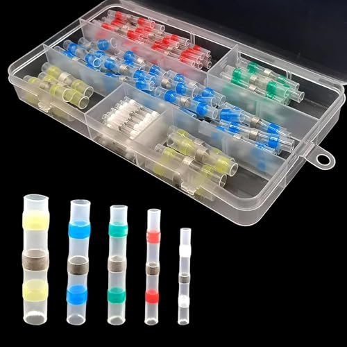 Bawkars 110 PCS Heat Shrink Welding Connector Kit, Waterproof Insulated...