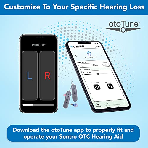 Sontro Otc Hearing Aids For Adults, Beige, Pair - Behind The Ear Aid, Phone Smart App For Auto 16 Channel Fine Tuning, Noise Cancelling, Directional Microphones, Bluetooth Hearing Aids For Seniors #TOP3