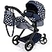 Produktbild Bayer Design 17015AA Puppenwagen Xeo mit Tasche, höhenverstellbarer Griff, Schwenkschieber, wandelbar als Puppenjogger, bewegliche Vorderräder, integrierter Korb, Blau, Weiß