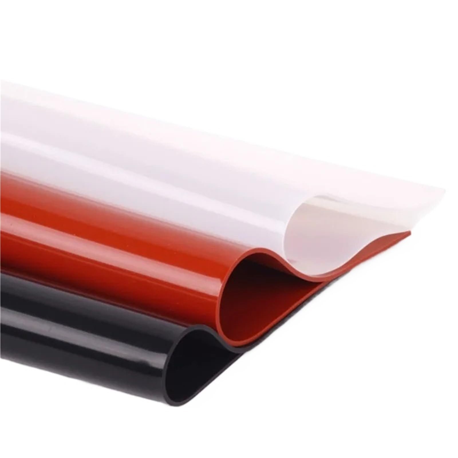 500 x 500 mm hitzebeständige Silikonkautschukplatte for DIY-Projekte, 1 Stück(Red,500x500x2mm)