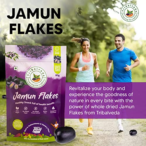 Image of Tribalveda Combo Pack-Whole Dried Jamun Strips + Jamun Flakes