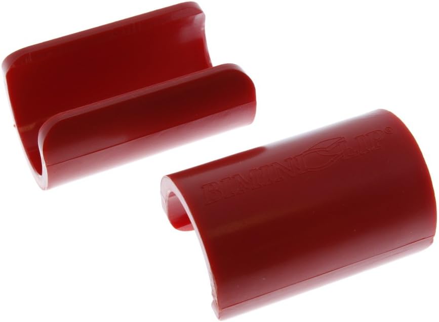 Terricraft's Original Bimini Boat Clip - Clips for Boat Rails or T-Tops - Holds Towels or Clothes for Drying, Privacy and Convenience Red Round 7/8"