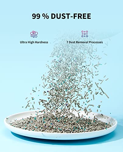 Petkit Mixed 5 In 1 Cat Litter,Strong Clumping Cat Litters,Odor Control And Unscented Ultra Absorbent Water Flushable Bentonite Tofu Cat Litter,Dust-Free,8 Lbs/Bag thumb #3