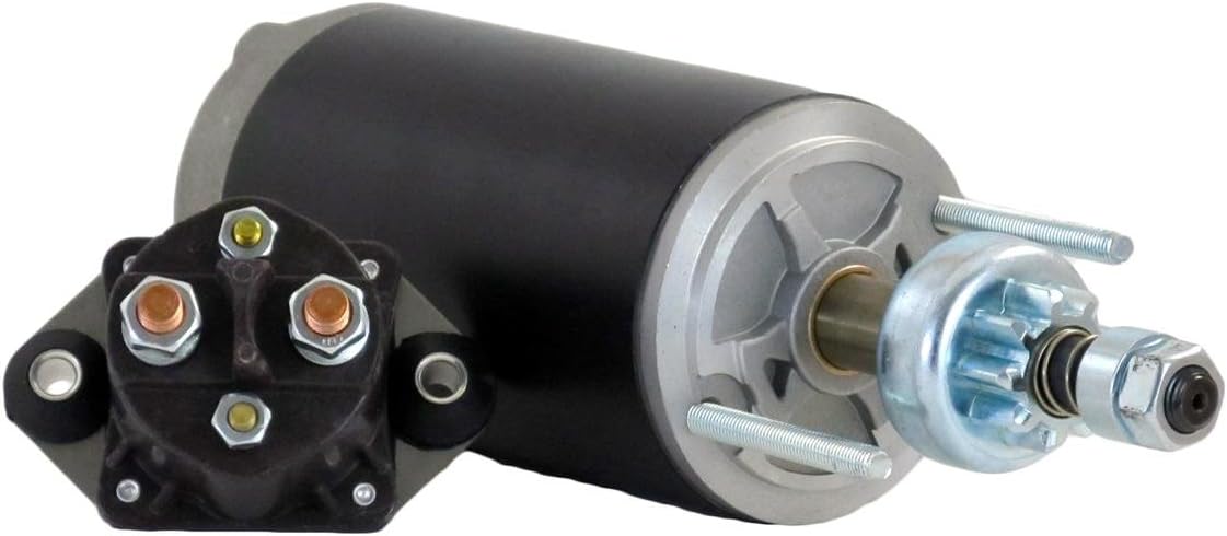RAREELECTRICAL Starter Motor With Solenoid Compatible With 1966-1992 Chrysler Marine Force 1201 1208 120Ld9 1251 1253 Ccw 48-9955 50-583869-T