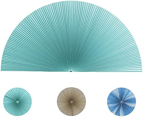 JDALL Half Circle Cellular Honeycomb Pleated Blinds for Half Circle Arch Window Half Round Window, Blackout Fabric Arch Shade, Quick Fix and Easy to Install (Radius:24”, 2PCS, Blue)