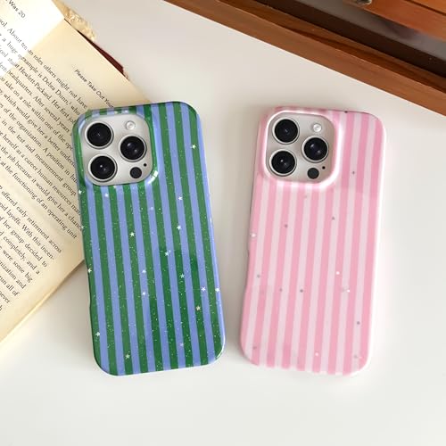 Coque pour iPhone 15 Pro Max fine antichoc rayures paillettes TPU - 6