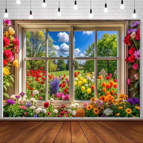 Fondo fotográfico vinílico 8x6 pies multicolor miniatura 1