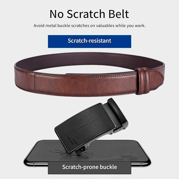 Mechanic Work Belts for Men Without Buckle No Scratch Tsa Approved Non-Metal Hypoallergenic Belt 1.5" - Image 2