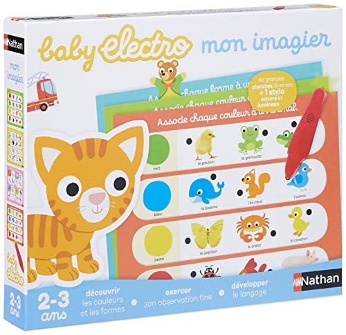 Nathan - Baby Electro Mon Imagier - Découverte Des Formes Et Couleurs - Jeu Educatif Electronique - 1 Stylo Sonore Et Lumineux Inclus -  Pour Enfants à partir de 2 ans