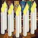 Homemory 12PCS LED Flameless Taper Candles, Dia 0.79" x 6.5", Amber Yellow Flickering Candles Light, Battery Operated Taper Candlesticks, Dripless Unscented
