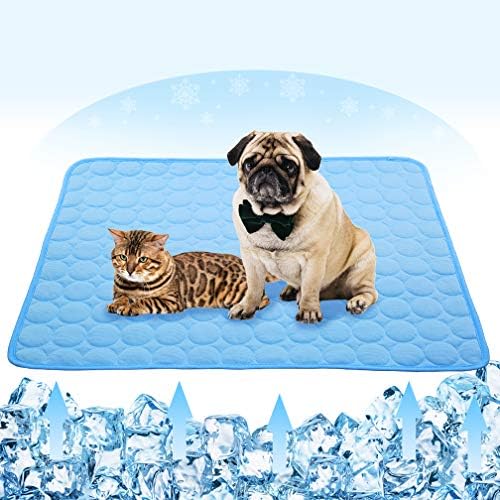 VeMee Summer Cooling Mat for Dogs Self Dog Cooling Mat Breathable Pet Crate Cooling Pad Portable & Washable Pet Cooling Blanket for Small Medium and Large Dogs Cats