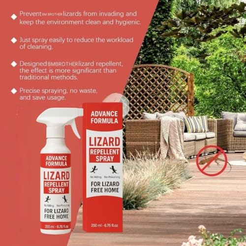 Image of Lizard Repellent for Home Spray Pest Control | Made With Plants Oil, Irritant-Free, Chemical-Free | Baby Skin Safe Plant Safe (200 ML) (1)
