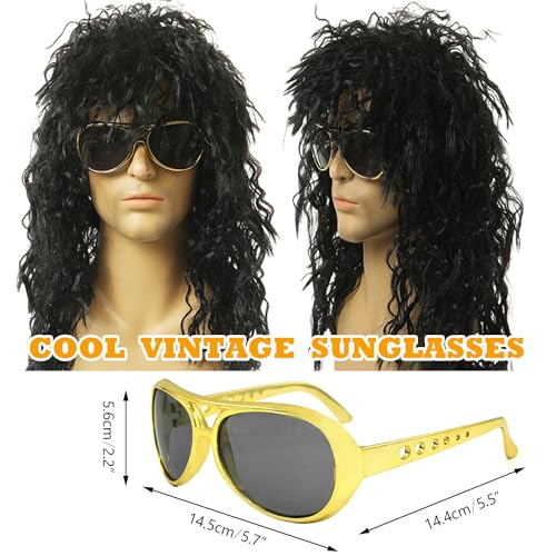 90s Hip Hop 80s Costumes Kit for Men Rapper Party Outfits Accessories - Image 3