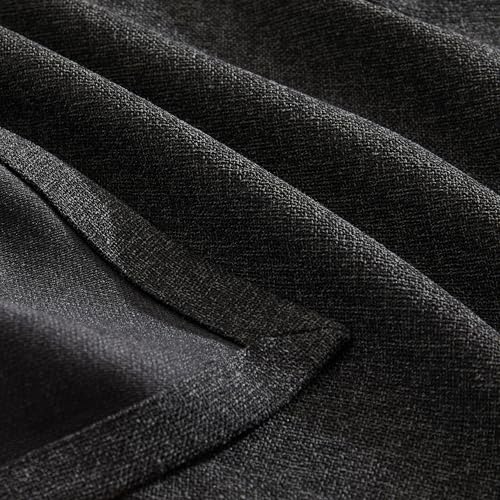 Image of ZeeMart Burlap Style Farmhouse Table Runners 90 Inches Long, Black Rustic Woven Dining Table Runner for Everyday Use, 14x90 Inches, Black