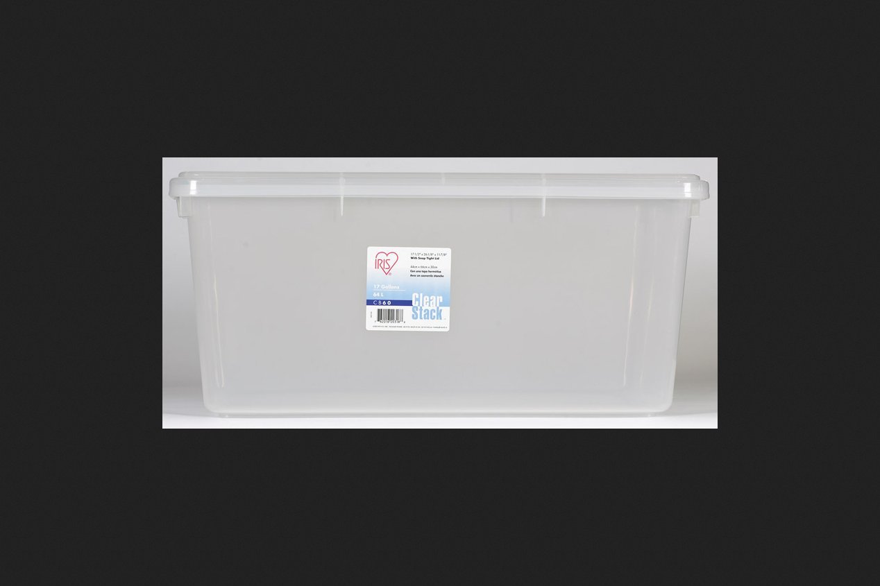 IRIS USA Inc 100101 Storage Box W Lid 68 Qt 17-1 4-Inch x26-1 8-Inch x11-3 4-Inch 5 CT