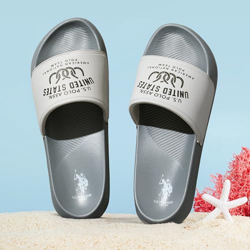 Image of U.S. POLO ASSN. Mens Toni |Stylish Slider Flipflops For Man