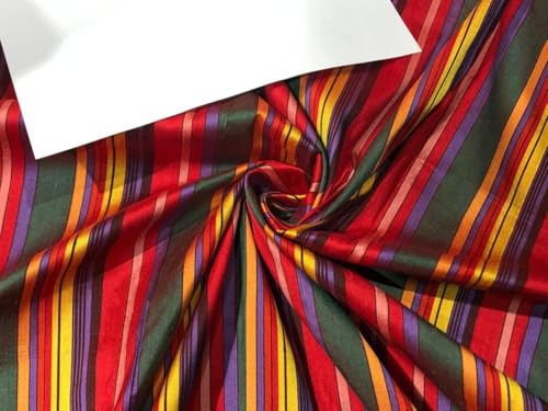 Soie Silk Dupioni DUPS28 étoffe de soie multicolore pour création unique