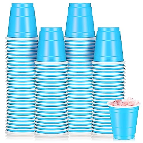 Roshtia 100 Pack 2 oz Plastic Shot Cups, Mini Disposable Shot Glasses 2 oz Wedding Party Cups for...