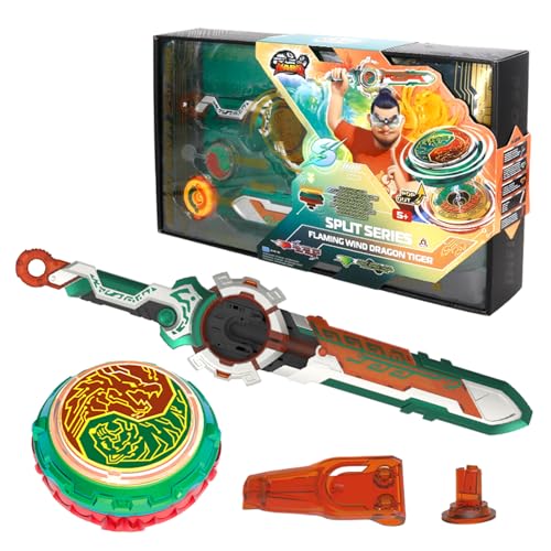 Infinity Nado peonza para niños Metal Juguete niños, peonzas niños a Partir de 5 años, peonzas Lanzador peonza Juguete niños, Crack Serie Super Whisker S