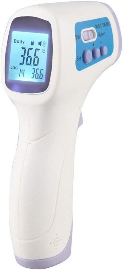 Rycom JXB191 Digital Fever Thermometer Measurement Gun Forehead Infrared Non-Contact IR Clinical for Newborn Baby Kid Child Adult Body Temperature Object Surface Temperature LCD Backlight