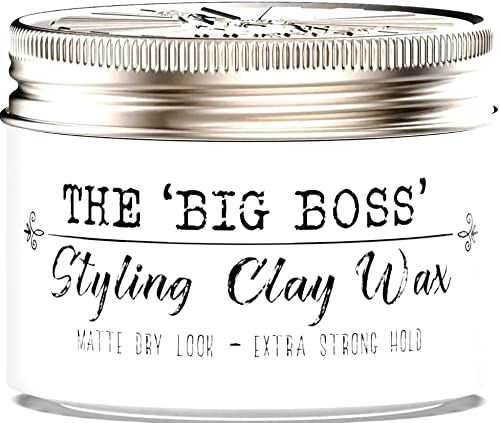 Immortal NYC The 'Big Boss' Styling Clay Wax for Men - Hair Wax - Men's Hair Paste - Men's Hair Pomade - Men's Hair Styling -