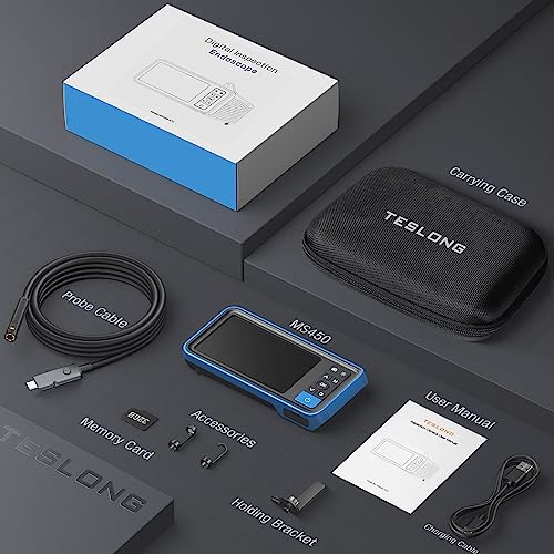 Teslong Endoskopkamera mit Licht, HD Dual Lens Endoskopkamera, Endoskop 4,5...