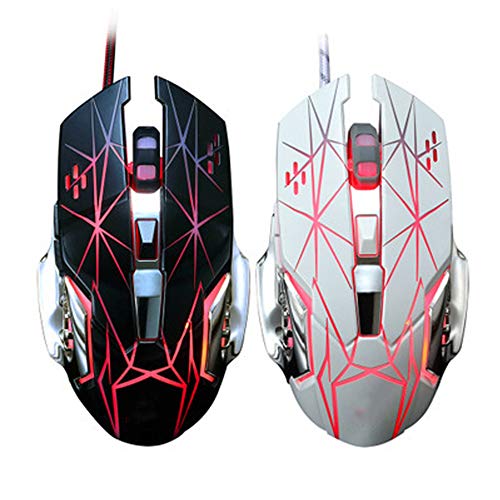 Ratón ergonómico para PC Yanghao con cable USB e iluminación LED de colores 3
