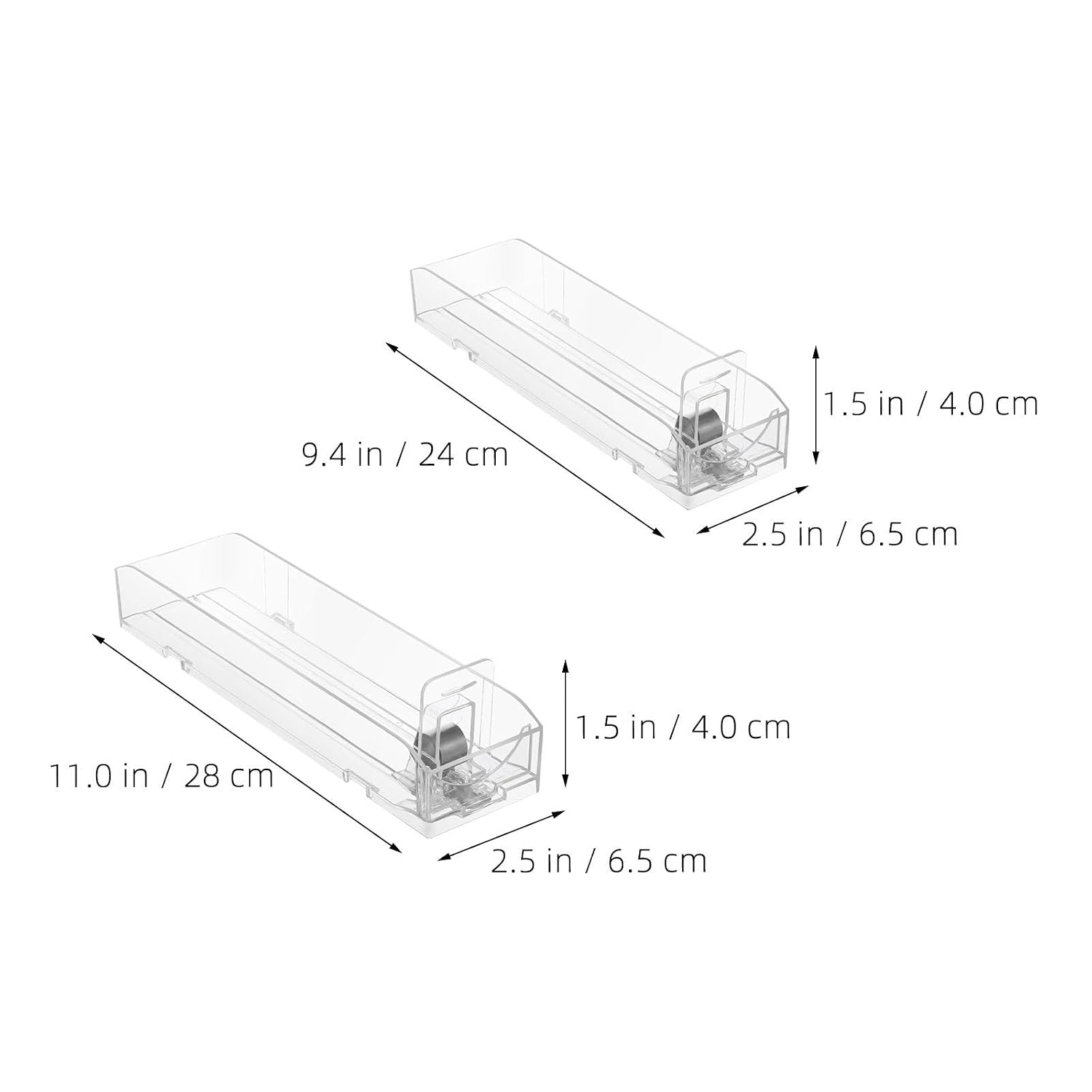 6pcs Automatic Cigarette Organizer Display Rack - Pusher Shelf Dispenser Stand - Plastic Cigarette Showcase for Retail and Shop Counters