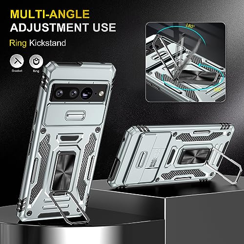 Coque compatible Google Pixel 7 Pro béquille métal étui de protection antichoc