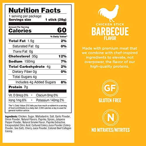 Chef's Cut Real Snack Chicken Barbecue Sticks, 1 Ounce (16 Count) #TOP2