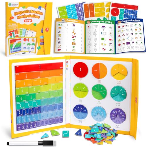 D-FantiX Magnetic Fraction Educational Puzzle Fraction Demonstration Book