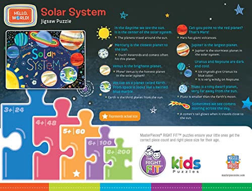 MasterPieces Rompecabezas del Sistema Solar para Niños de 60 Piezas - Tema Astronauta - 19"x14" miniatura 3