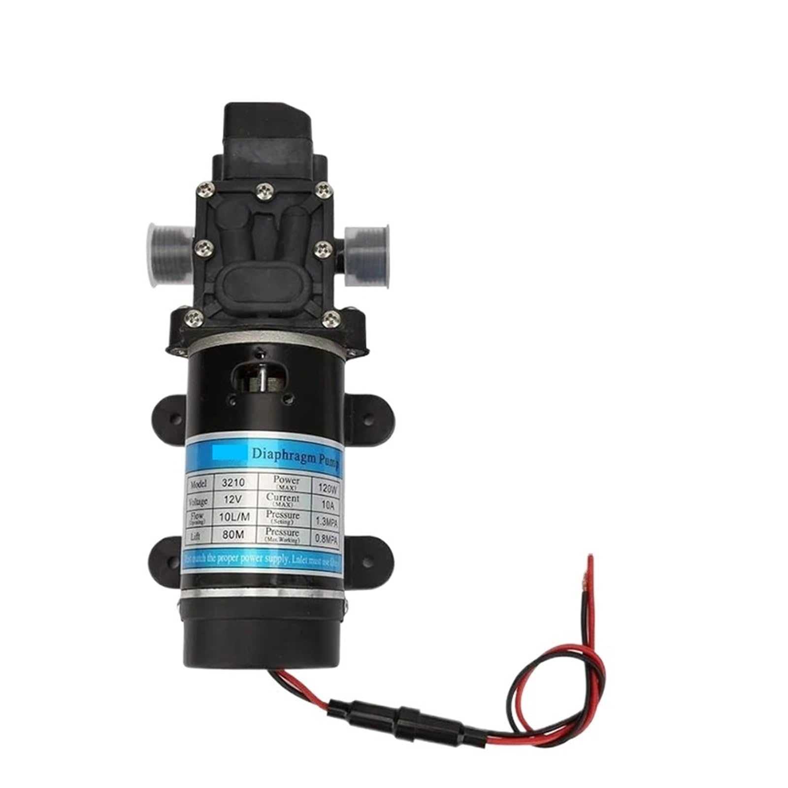CUDTAPI 10L / Min Water High Pressure Diaphragm Self-priming Pump Sprayer Car Wash(3210H2D,Onecolor)