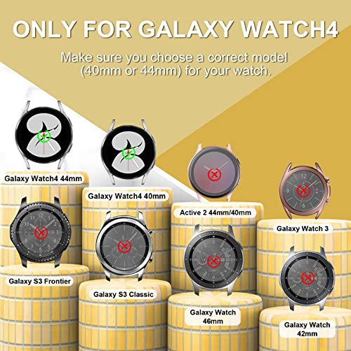 Dabaoza Compatible For Samsung Galaxy Watch 4 5 Band 40Mm With Glitter Bumper Case, Women Black Silicone Soft Comfortable Adjustable Strap With Buckle For Galaxy Watch 4 5 (Blackrosegold, 40Mm) #TOP1