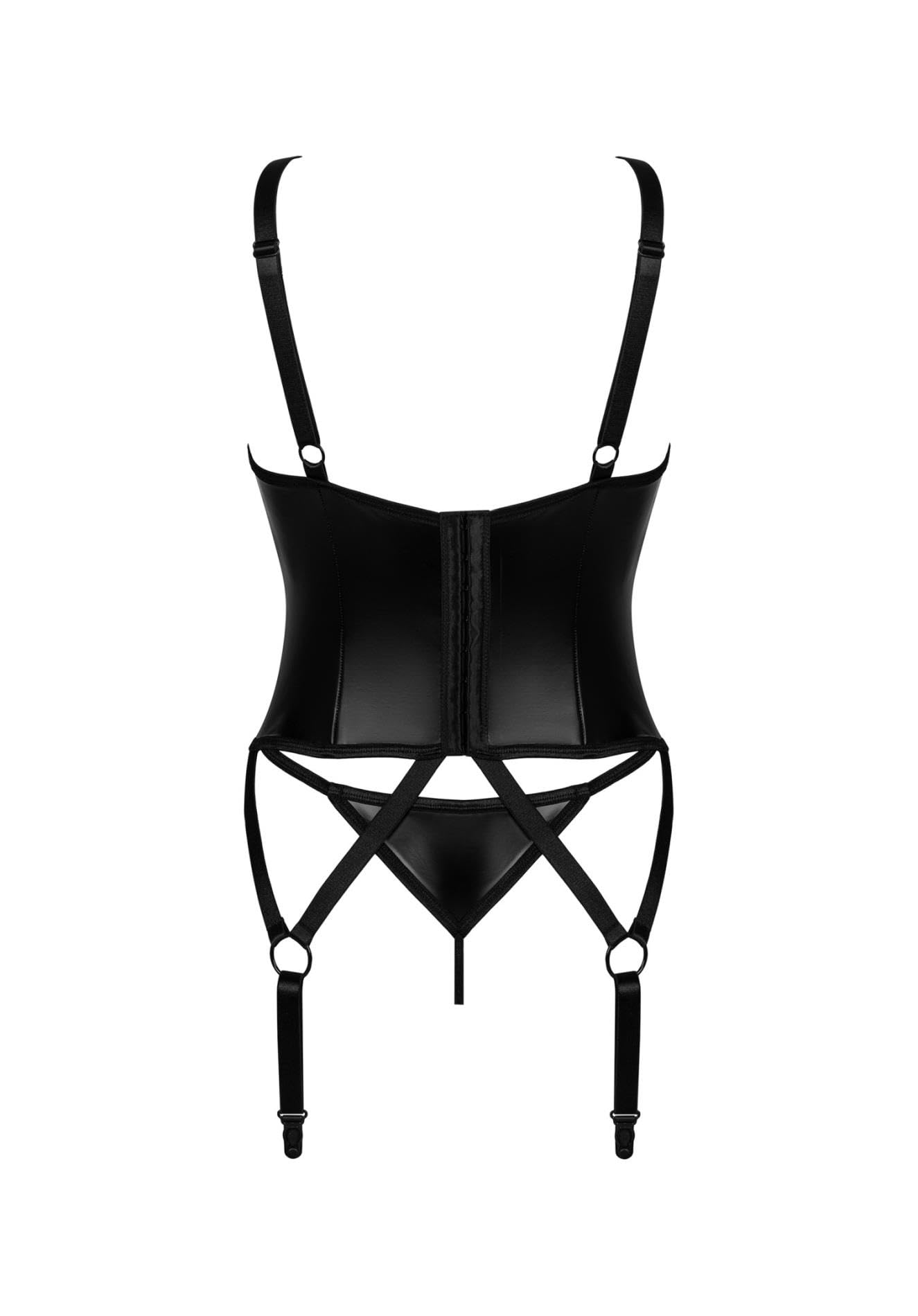 Obsessive Set Armares Strapshemd, Schwarz, M/L