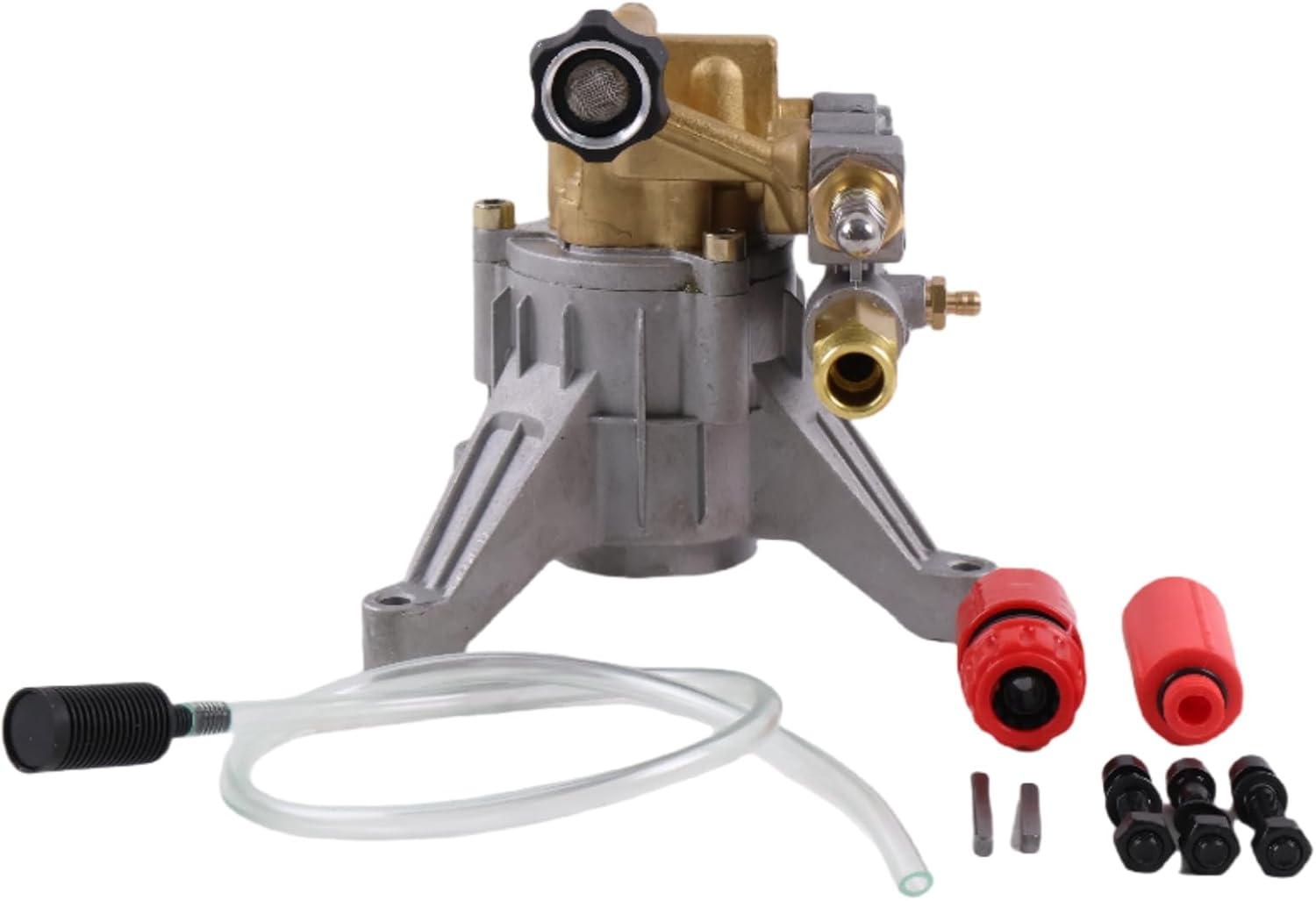 7/8" Shaft Vertical Axial Cam Pressure Washer Pump Kit 90025 90026 with Hardware and Siphon Tube, 2600-3400PSI, 2.5GPM