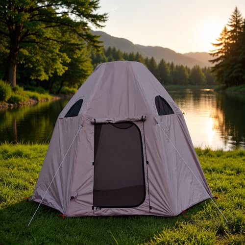 Carpa inflable de tela Oxford caqui para 3-6 personas miniatura 6